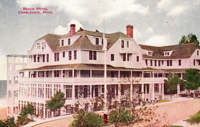 Beach Hotel - Vintage Postcard (newer photo)
